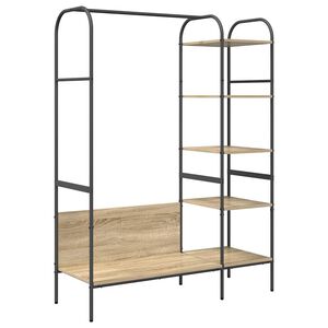 vidaXL Kleiderst&auml;nder Braun Eichen-Optik 120 x 44 x 160 cm