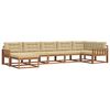 vidaXL Outdoor-Sofagarnitur 7 stk. Natur und Beige
