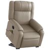 vidaXL Massagesessel mit Aufstehhilfe Elektrisch Cappuccino Kunstleder