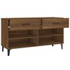 vidaXL Schuhschrank Braun Eichen-Optik 102x35x55 cm Holzwerkstoff