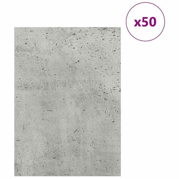 vidaXL Dekoplatten 50 pcs Beton Grau 30 x 42 x 0,27 cm Holzwerkstoff