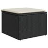 vidaXL 9-tlg. Garten-Sofagarnitur mit Kissen Schwarz Poly Rattan