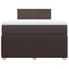 vidaXL Boxspringbett mit Matratze Dunkelbraun 120x190 cm Stoff