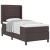 vidaXL Boxspringbett mit Matratze Dunkelbraun 90 x 200 cm Stoff