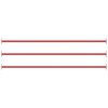 vidaXL Turnstangen 3 Stk. 125 cm Stahl Rot