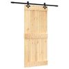 vidaXL Schiebet&uuml;r 90 x 210 cm Massivkiefer (Unbehandelt)