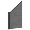 vidaXL zaunset 95 x 180 cm WPC und Aluminium Grau