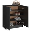 vidaXL Schuhschrank Schwarz 59x35x70 cm Holzwerkstoff