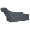 vidaXL Chaiselongue mit Nackenrolle Rechter Armlehne Dunkelgrau Samt