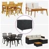 vidaXL M&ouml;belbezug Uni Schwarz 135 x 135 x 90 cm Stoff