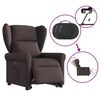 vidaXL Relaxsessel mit Aufstehhilfe Elektrisch Dunkelbraun Stoff