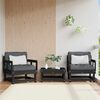 vidaXL Gartenst&uuml;hle mit Kissen 2 Stk. Schwarz Massivholz Kiefer