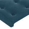 vidaXL Boxspringbett mit Matratze & LED Dunkelblau 90x200 cm Samt