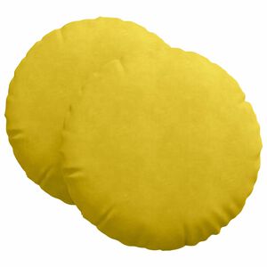 vidaXL Sitzkissen 2 pcs Gelb &Oslash; 80 x 29 cm Samt