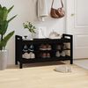 vidaXL Flurbank Schwarz 110x40x60 cm Massivholz Kiefer