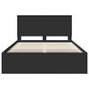 vidaXL Bettrahmen Schwarz 140 x 190 cm Massives Kiefernholz