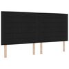 vidaXL Boxspringbett mit Matratze Schwarz 200 x 200 cm Stoff