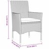 vidaXL Garten Essgruppe mit Kissen 5 pcs Schwarz Poly-Rattan