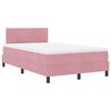 vidaXL Boxspringbett mit Matratze mit Kopfteil Rosa 120 x 190 cm Samt