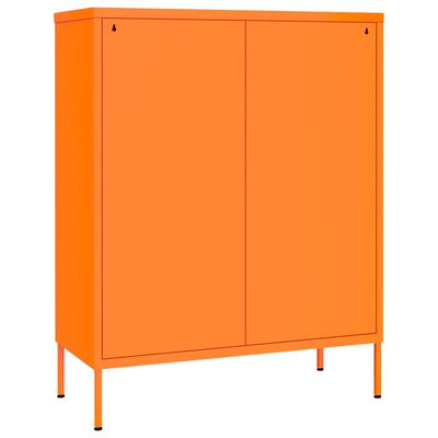 vidaXL Schubladenschrank Orange 80x35x101,5 cm Stahl