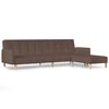 vidaXL Schlafsofa 2-Sitzer mit Fußhocker Taupe Stoff