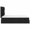 vidaXL Ottoman-Bett mit Matratze Schwarz 140x190 cm Stoff