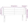 vidaXL LED Kopfteil Creme 147x16x78/88 cm Stoff