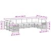 vidaXL Ecksofa Set mit Kissen 10 pcs Natur und Beige Massivholz Akazie