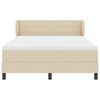 vidaXL Boxspringbett mit Matratze Creme 160 x 200 cm Stoff