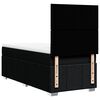 vidaXL Boxspringbett mit Matratze Schwarz 90x190 cm Stoff