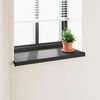 vidaXL Fensterbank Schwarz mit Holzmaserung 100 x 40 x 4,5 cm PVC
