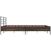 vidaXL Bettgestell R&auml;uchereiche 160x200 cm Holzwerkstoff und Metall