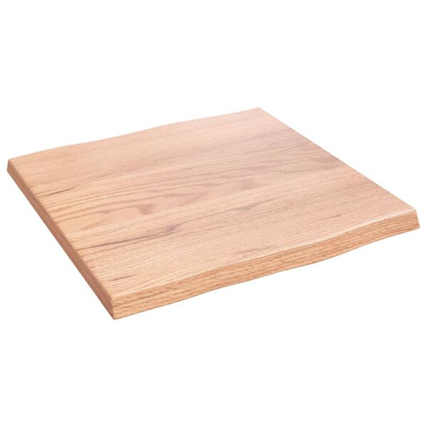 vidaXL Tischplatte 40x40x2 cm Massivholz Eiche Behandelt Baumkante
