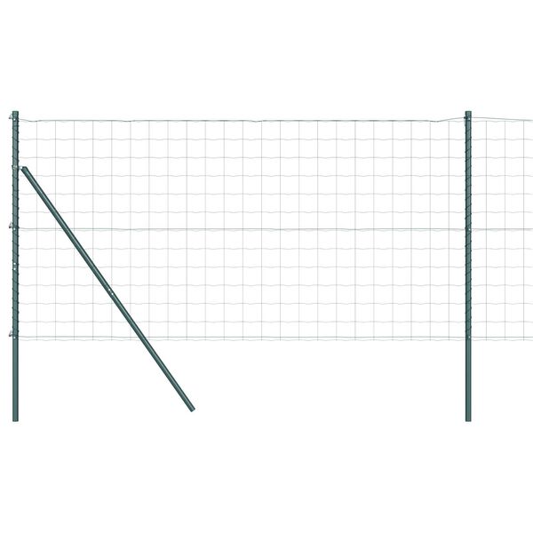vidaXL Zaun mit Pfosten Gr&uuml;n 1,2 x 10 m Stahl
