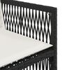 vidaXL 5-tlg. Garten-Essgruppe mit Kissen Schwarz Poly Rattan