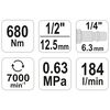 YATO Druckluft-Schlagschrauber 1/2" 680 Nm