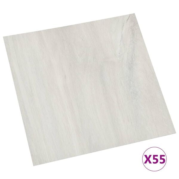 vidaXL PVC-Fliesen Selbstklebend 55 Stk. 5,11 m² Creme