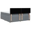 vidaXL Boxspringbett mit Matratze Hellgrau 200x200 cm Stoff
