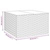 vidaXL 2-tlg. Garten-Lounge-Set mit Kissen Schwarz Poly Rattan