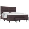 vidaXL Boxspringbett mit Matratze Dunkelbraun 180 x 200 cm Stoff