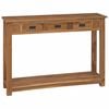 vidaXL Konsolentisch Natur 110 x 30 x 80 cm Massivholz Teak