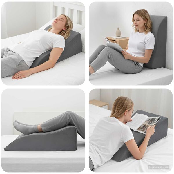 vidaXL Beinkissen Grau 68 x 41 x 24 cm