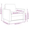 vidaXL Sessel Grau 60 cm Kunstleder