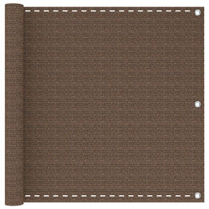 vidaXL Balkonsichtschutz Braun 75 x 700 cm HDPE und Aluminium