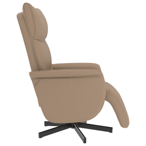 vidaXL Relaxsessel mit Fu&szlig;teil Cappuccino-Braun Kunstleder