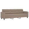 vidaXL 4-tlg. Sofagarnitur mit Kissen Taupe Mikrofasergewebe