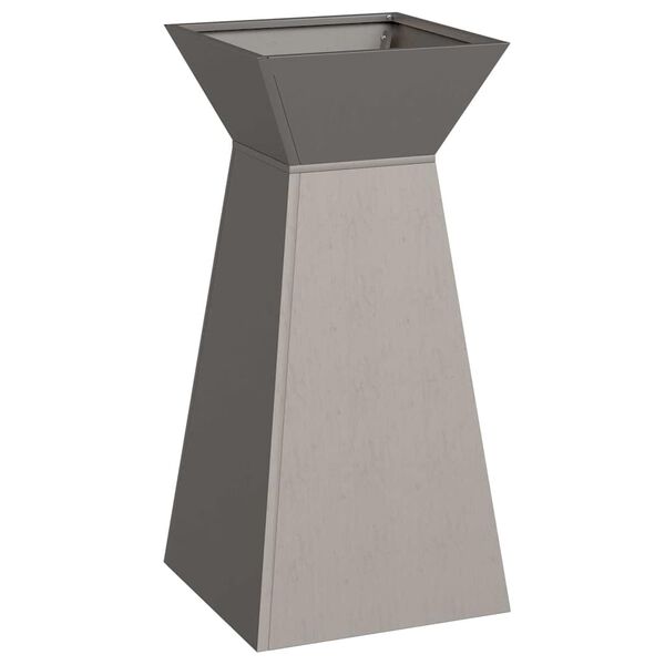 vidaXL S&auml;ulen Pflanzer Silber 35 x 35 x 73 cm Wetterfeststahl