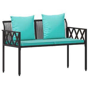 vidaXL B&auml;nke f&uuml;r Outdoor 2 -Seater 116 x 56 x 75 cm Poly-Rattan