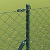 vidaXL Zaunpfosten Gr&uuml;n 25 x 1,6 m (60 x 60 mm Gewebe) Stahl und PVC