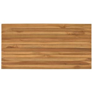 vidaXL Tischplatte 100 x 50 x 3,5 cm Rechtwinklig Massives Teakholz